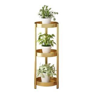 铁艺花架客厅落地式花盆架子置物架层架轻奢高级感兰花植物摆放架