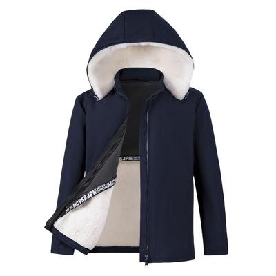 羊皮毛一体棉袄男纯羊毛内胆羊皮袄加厚防水羊毛外套防寒皮上衣