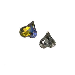 网红美甲水晶钻歪心透底桃心钻高级穿戴甲冰糖饰品尖底爱心异形钻