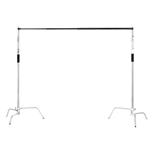 升辉 摄影背景架拍照背景布支架3.3米伸缩式不锈钢魔术腿背景架子影棚人像直播间绿幕布墙抠像绿布龙门支撑架