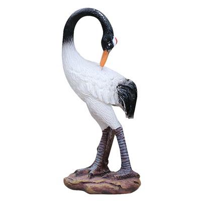 户外庭院假山装饰仙鹤造景摆件