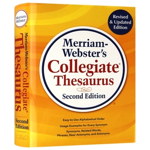 英文原版 Merriam-Webster's Collegiate Thesaurus Newest Edition 韦氏大学英语同义词词典 精装 英文版 进口原版英语书籍