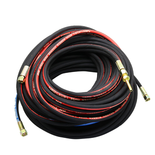 工业用高压钢丝氧气管乙炔双色丙烷煤气带焊风割耐磨阻燃6mm橡胶