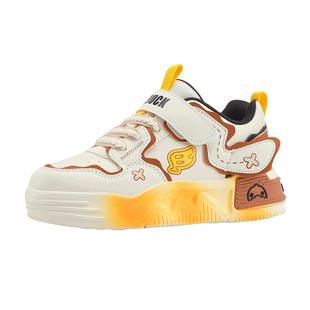 BDuck小黄鸭童鞋2025秋季新款皮面儿童板鞋渐变卡通潮鞋女童鞋子