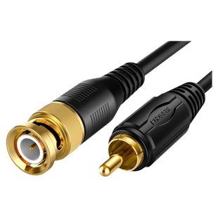 秋叶原BNC公转莲花公监控高清视频线RCA莲花头转Q9头摄像AV线纯铜SDI同轴75-3转AV录像机连接电视信号传输线