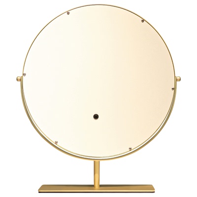 斐色耐三色光带灯台式化妆镜大圆镜梳妆镜桌面智能led超清大镜面