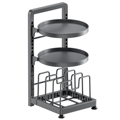 【层高可调】锅具置物架多层收纳