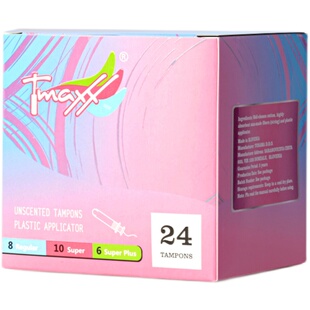 Tmaxx月经棉条卫生巾短导管式卫生棉条姨妈棒防水姨妈巾进口棉条