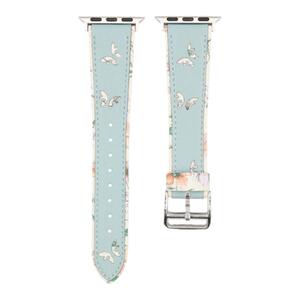 蝴蝶皮革小众适用iwatch表带