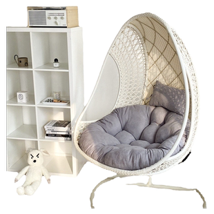 加厚吊椅吊篮藤椅坐垫不可拆洗圆形摇篮靠垫秋千鸟巢单人摇椅垫子