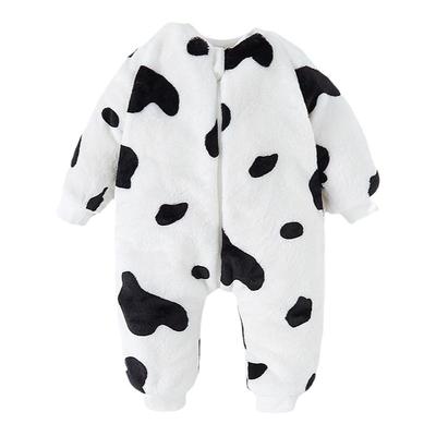 秋冬季爬服加绒加厚宝宝连体睡衣