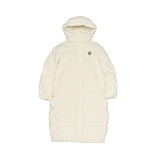 25新款MLB情侣羽绒服男女NY防水防泼水长款运动棉羽外套3ADJB2356