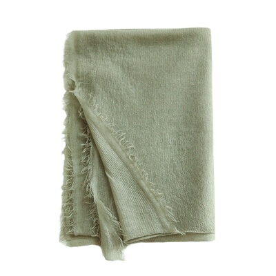 APCSHOP春夏毛边简约女羊绒围巾