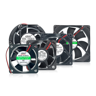 GBOC DC直流风机12V24V大风量工业机柜电柜风扇KTV机箱散热风扇