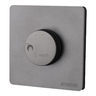 86型暗装定压调音开关灰色旋钮音量控制器音乐音响喇叭音量调节器