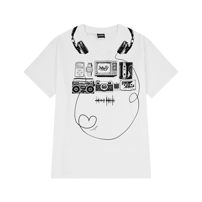 bfins新款简约卡通狗短袖t