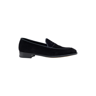 【臻贵典藏】JOHN LOBB 男士BILL黑色休闲绒面革固特异乐福鞋