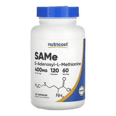 Nutricost SAMe S-腺苷-L-蛋氨酸胶囊支持情绪关节肝健康
