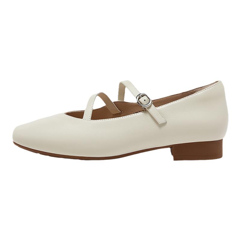 Bata浅口单鞋女2025春季商场新款通勤羊皮百搭软底玛丽珍AWV36AQ5