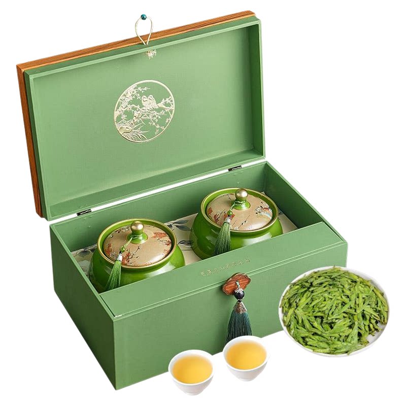 绿茶明前龙井茶正宗豆香型龙井雨前春季新茶鲜爽春茶罐装300g