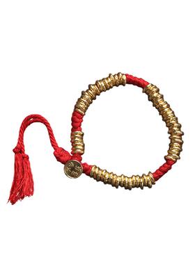 925银盘缠圆环编绳手链女轻奢小众2025年民族风饰品手环时尚百搭