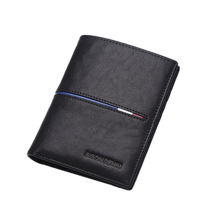 美洲野牛男士钱包短款真皮大容量头层牛皮钱夹2026新款皮夹零钱包