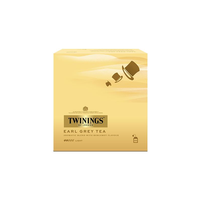 【自营】英国TWININGS川宁进口豪门伯爵红茶50片装100g茶包伯爵茶