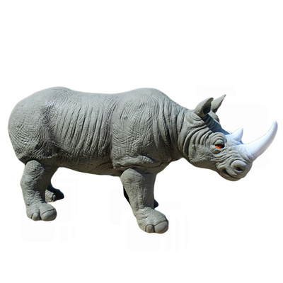 新品软胶非洲犀牛教具动物模型