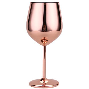 艾卡龙304不锈钢高脚红酒杯香槟杯玫瑰金属鸡尾酒杯家用白酒杯子
