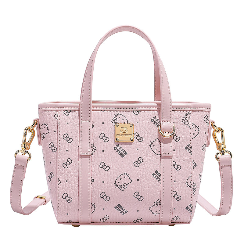 HelloKitty凯蒂猫菜篮子包时尚印花手提包包女小众迷你斜挎单肩包