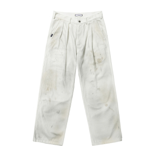 TIRES 26SS 日系水洗做旧Chino脏脏裤DUTY WORK PANTS白色休闲裤