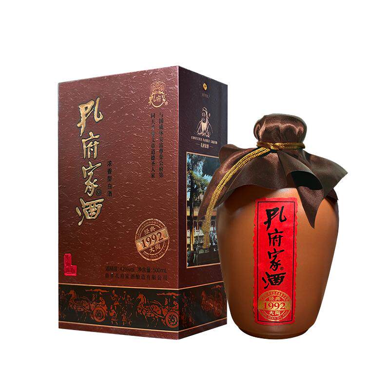 孔府家酒经典大陶1992 42度500ml山东特产浓香型白酒孔府送礼宴饮