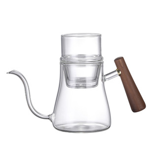 耐高温玻璃懒人泡茶器带过滤花茶壶冲茶器茶水分离壶手冲壶分享壶