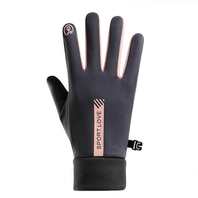 骑行手套男女冬季防风防水触屏秋冬季电动车滑雪加绒保暖骑车防寒