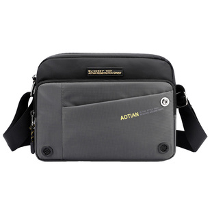 横款小背包挎包邮差包牛津布小斜挎包男包老人轻便单肩包男士小包