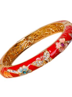 北京景泰蓝手镯复古女工艺品珐琅