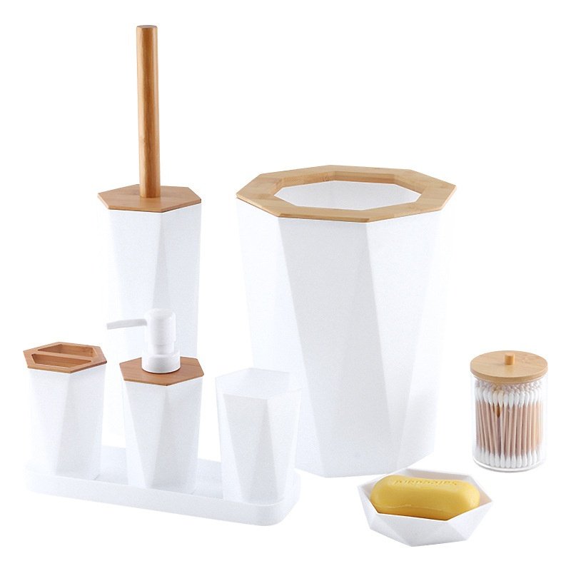 浴室洗浴组合套件用品仿卫浴陶瓷液皂盒瓶配件托盘套装漱口杯牙具