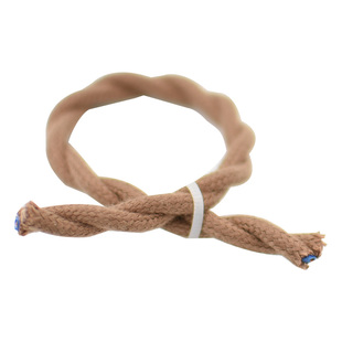 复古编织电线 粗铜芯吊灯线材 创意灯DIY灯饰配件咖色多色卷线