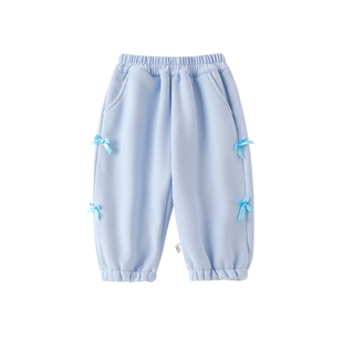 小童宝宝裤子春秋冬季儿童卫裤中童宽松版运动休闲裤女童加绒长裤