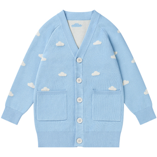 Petite Revery加拿大小云朵童装女童开衫毛衣儿童针织衫长款