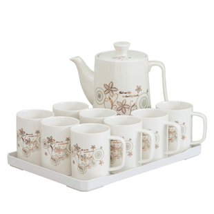 陶瓷水杯套装北欧冷水壶大容量凉水壶欧式杯子家用客厅办公室茶具