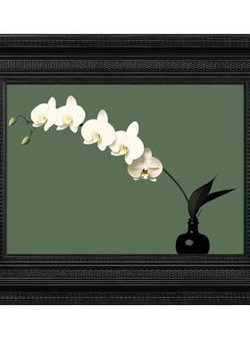 速壹玄关中古风定制实木画框挂画