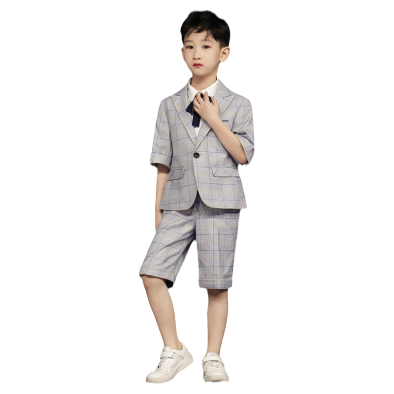 男童西装原创设计高级质感喜绒兔