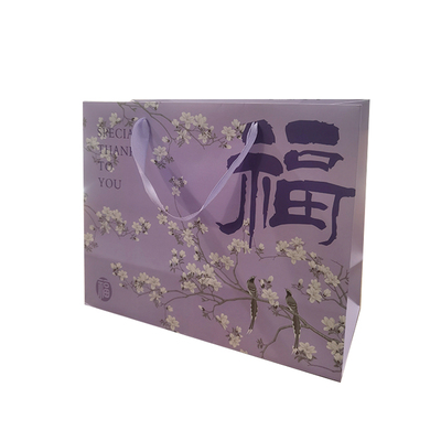 复古风紫色节日礼品袋
