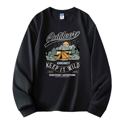 潮流印花纯棉重磅240g长袖T恤