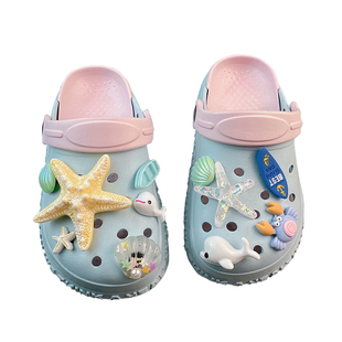儿童凉鞋洞洞鞋女童沙滩鞋防滑拖鞋外穿外出时尚海边夏季2025新款