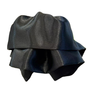 韩国进口黑色缎面蝴蝶结抓夹女后脑勺鲨鱼夹发饰头花显发量马尾夹