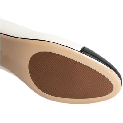 小香风拼色羊皮单鞋浅口蝴蝶结