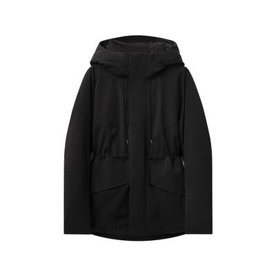 COLINWANG-LIFE STYLE|防水科技纤维连帽收腰户外白鹅绒羽绒服