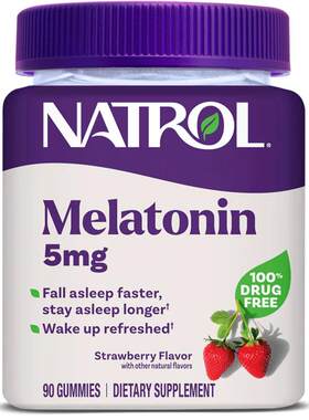 美国Natrol褪黑素睡眠糖5mg90粒